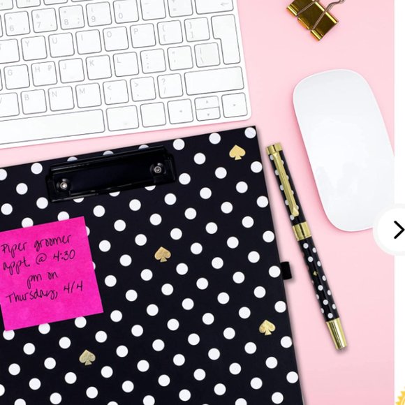 kate spade charming dot ballpoint pen black white polka dot nwt - Picture 4 of 10